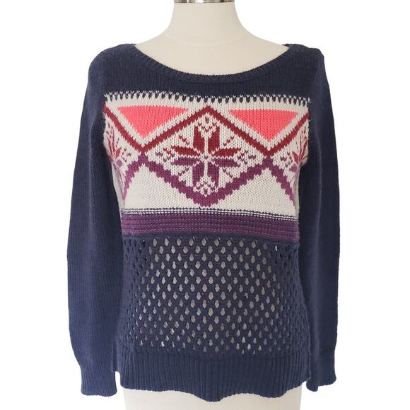 American Eagle Outfitters Winter Wool Snowflake Sweater Size Medium - Picture 1 of 8